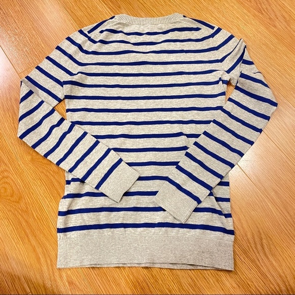 A/X Armani Exchange Y2K Sequin Striped Sweater Grey Blue - Picture 6 of 13